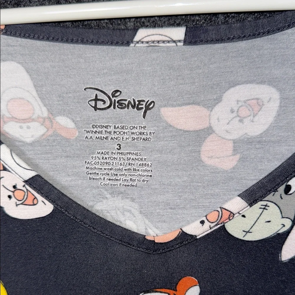 Disney Women's Charcoal Sleep Top with Character Print 3 - Picture 2 of 6